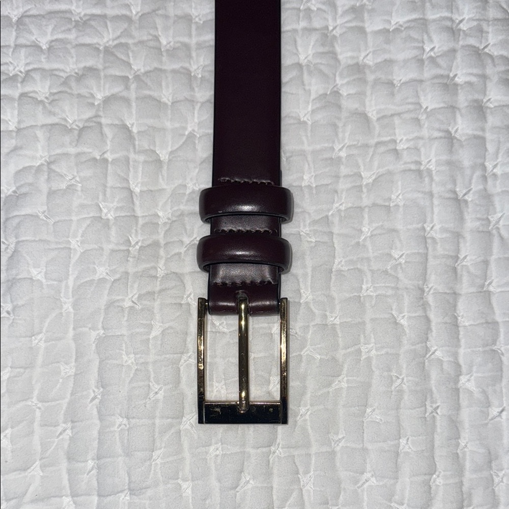 Men's Brown/Burgundy Leather Belt